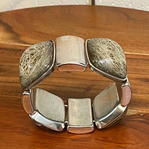 Jewelry - 🌻VTG Large Thick Beaded Elastic Bracelet